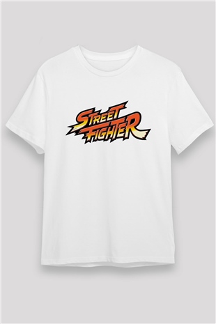 Street Fighter Beyaz Unisex Tişört T-Shirt