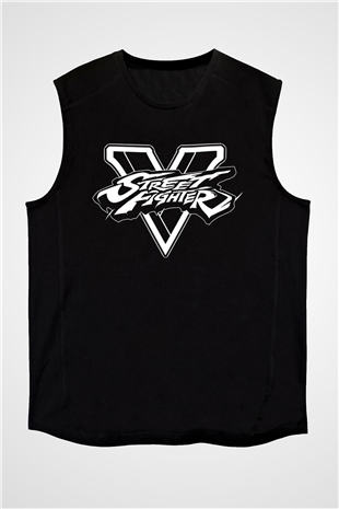 Street Fighter Siyah Unisex Kolsuz Tişört