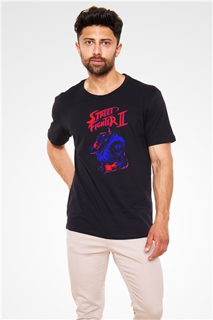 Street Fighter Siyah Unisex Tişört