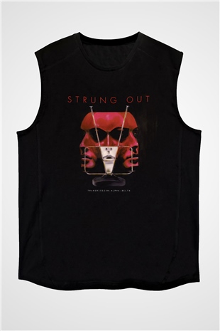 Strung Out Siyah Unisex-Fabrikası Kolsuz Tişört