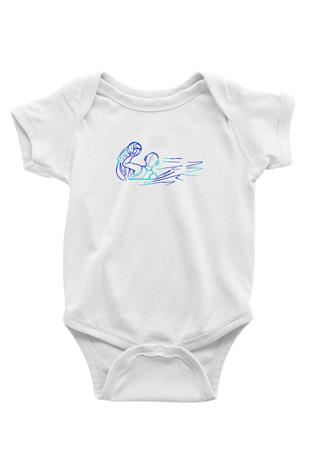 Su Topu Baskılı Beyaz Bebek Body - Zıbın