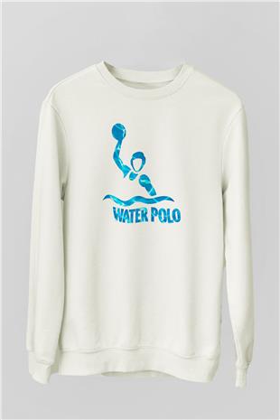 Su Topu Baskılı Unisex Ekru Sweatshirt