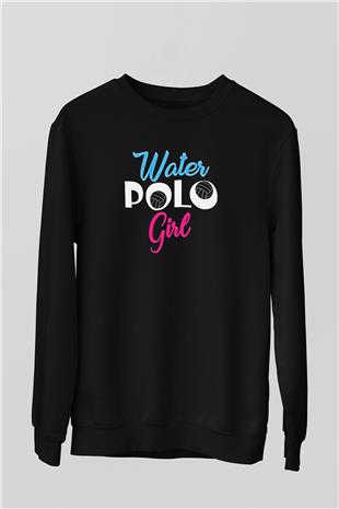 Su Topu - Water Polo Baskılı Unisex Siyah Sweatshirt