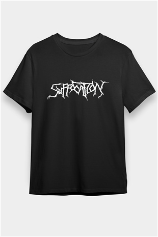 Suffocation Siyah Unisex Tişört T-Shirt - Tişört Fabrikası