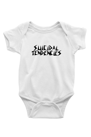 Suicidal Tendencies Baskılı Beyaz Unisex Bebek Body - Zıbın