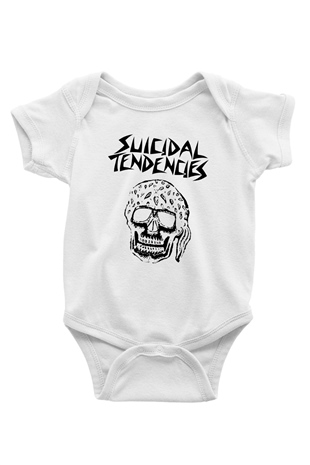 Suicidal Tendencies Baskılı Beyaz Unisex Bebek Body - Zıbın