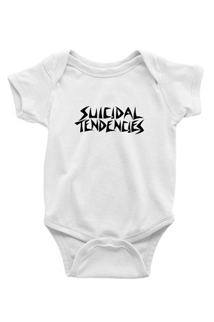 Suicidal Tendencies Baskılı Beyaz Unisex Bebek Body - Zıbın