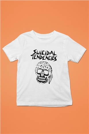 Suicidal Tendencies Baskılı Beyaz Unisex Çocuk Tişört
