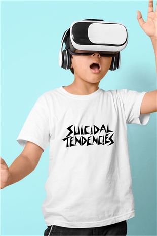 Suicidal Tendencies Baskılı Beyaz Unisex Çocuk Tişört