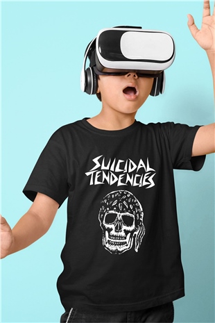 Suicidal Tendencies Baskılı Siyah Unisex Çocuk Tişört