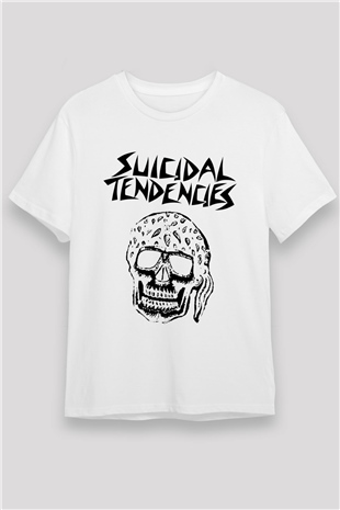 Suicidal Tendencies Beyaz Unisex Tişört T-Shirt - Tişört Fabrikası