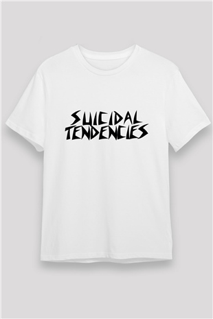 Suicidal Tendencies Beyaz Unisex Tişört T-Shirt - Tişört Fabrikası