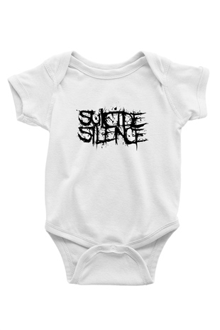 Suicide Silence Baskılı Beyaz Unisex Bebek Body - Zıbın