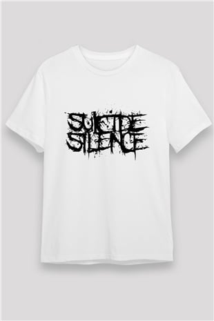 Suicide Silence Beyaz Unisex Tişört T-Shirt - Tişört Fabrikası
