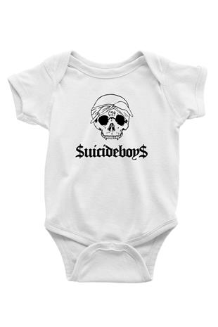 Suicideboys - $uicideboy$ Baskılı Beyaz Unisex Bebek Body - Zıbın