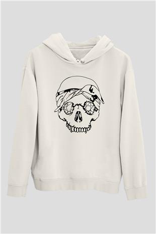 Suicideboys - $uicideboy$ Baskılı Beyaz Unisex Kapüşonlu Sweatshirt