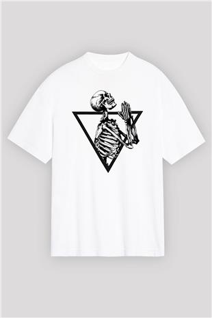 Suicideboys - $uicideboy$ Baskılı Beyaz Unisex Oversize Tişört - Tshirt