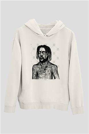 Suicideboys - $uicideboy$ Baskılı Beyaz Unisex Kapüşonlu Sweatshirt