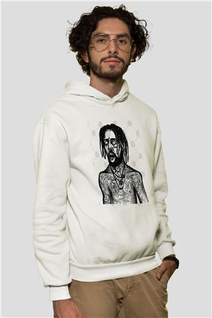 Suicideboys - $uicideboy$ Baskılı Beyaz Unisex Kapüşonlu Sweatshirt