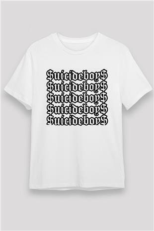 Suicideboys - $uicideboy$ Baskılı Unisex Beyaz Tişört - Tshirt