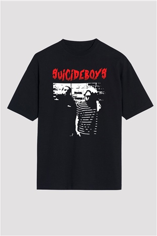 Suicideboys - $uicideboy$ Baskılı Unisex Siyah Oversize Tişört - Tshirt
