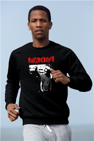 Suicideboys - $uicideboy$ Baskılı Unisex Siyah Sweatshirt