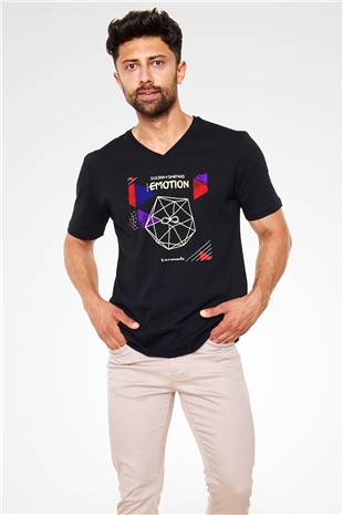 Sultan & Ned Shepard Siyah Unisex V Yaka Tişört