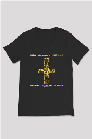 Sultan & Ned Shepard Siyah Unisex V Yaka Tişört