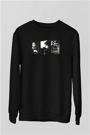 Summoning Baskılı Unisex Siyah Sweatshirt