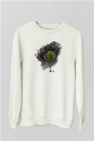 Summoning Baskılı Unisex Siyah Sweatshirt