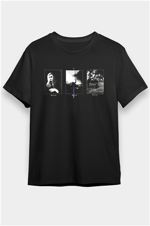 Summoning Baskılı Unisex Siyah Tişört - Tshirt