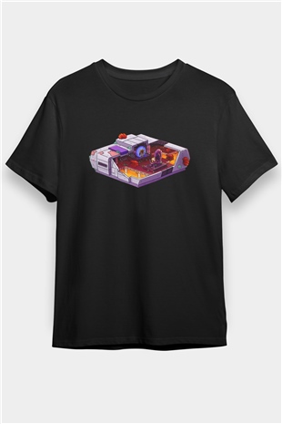 Super Metroid Cartridge Art Siyah Unisex Tişört