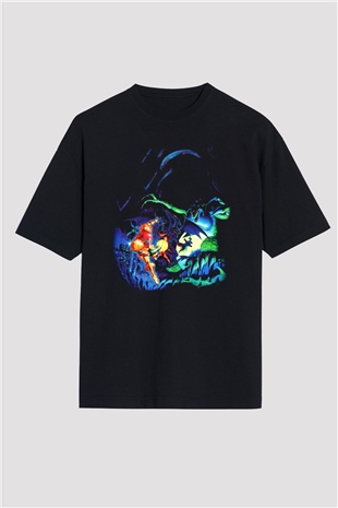 Super Metroid Cartridge Art Siyah Unisex Oversize Tişört