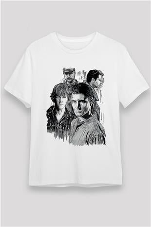 Supernatural Unisex Baskılı Beyaz Tişört - Tshirt