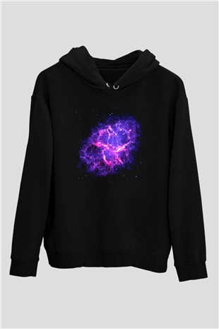 Süpernova Siyah Unisex Hoodie