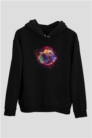 Süpernova Siyah Unisex Hoodie