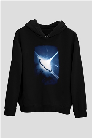 Süpernova Siyah Unisex Hoodie