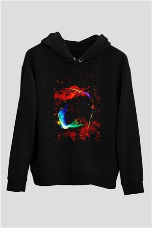 Süpernova Siyah Unisex Hoodie