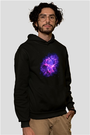 Süpernova Siyah Unisex Hoodie
