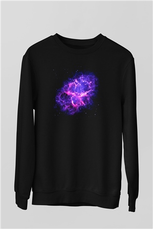 Süpernova Siyah Unisex Sweatshirt