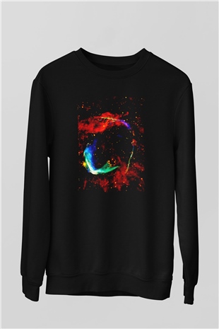 Süpernova Siyah Unisex Sweatshirt