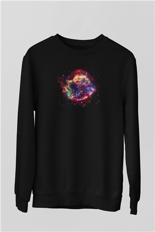 Süpernova Siyah Unisex Sweatshirt