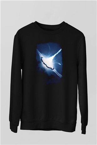 Süpernova Siyah Unisex Sweatshirt