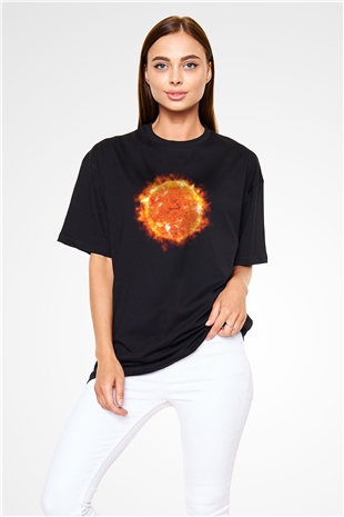 Süpernova Siyah Oversize Tişört Oversize T-shirt - TişörtFabrikası