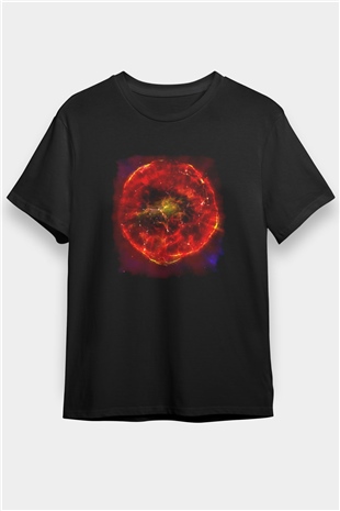 Süpernova Siyah Unisex Tişört T-Shirt - TişörtFabrikası
