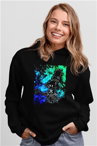 Süpürgeli CadıSiyah  Unisex Hoodie
