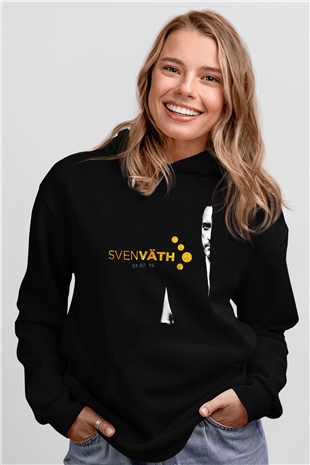 Sven Vath Siyah Unisex Kapüşonlu Sweatshirt