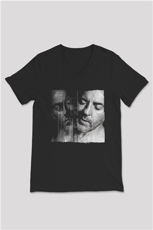 Sven Vath Siyah Unisex V Yaka Tişört
