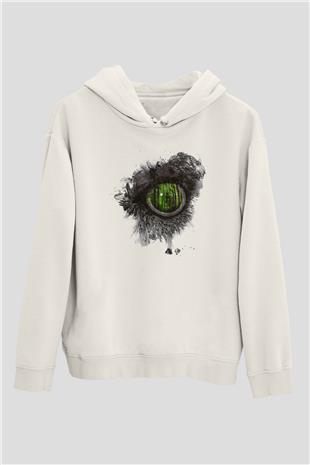 Swallow The Sun Baskılı Beyaz Unisex Kapüşonlu Sweatshirt