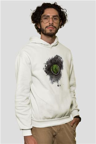 Swallow The Sun Baskılı Beyaz Unisex Kapüşonlu Sweatshirt